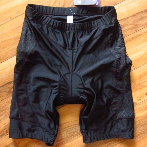 NWT- Women's BEROY Black Cycling Shorts with Gel Padding Size 2XL - Picture 1 of 10